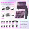 RoseFlower DIY Lash Extension Kit, 126pcs 10-14mm C Curl Fluffy