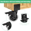 8T8 Side Mount Caster Wheels 3 Inch L Shaped Plate
