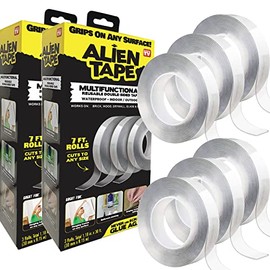 Bell+Howell Alien Tape Nano Cinta adhesiva de doble cara multiusos extraíble cinta adhesiva de montaje de agarre transparente fuerte adhesiva para alf