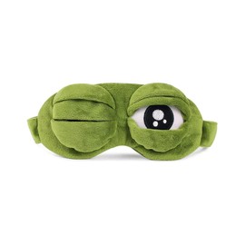 KGDUYC Eye Mask, Sleeping Mask, Children's Funny Gifts, Sleeping Mask Funny, Fluff Cartoon Frog Sleeping Funny Novelty Eye Cover Eyeshade Travel Mask (Green)