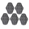 OHPHCALL 5pcs Bamboo Fiber Sanitary Napkin Reusable Period Pads Washable