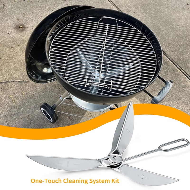 Xiciki 22-1/2 Inch One-Touch Cleaning System Kit for Weber, Thickened
