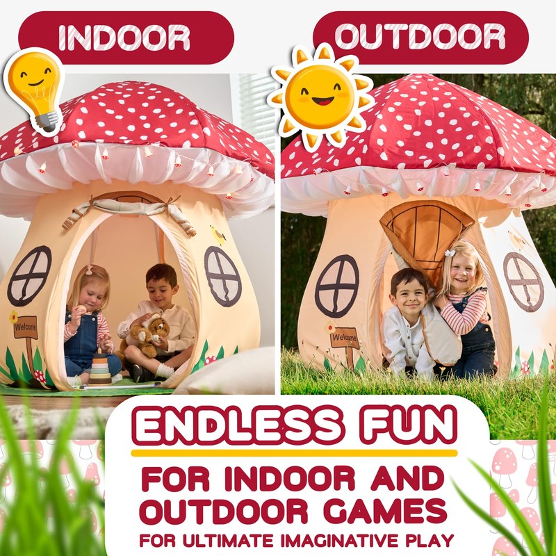 Enchanted Mushroom Play Tent - A World of Adventure for