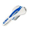 Hallenwerk White/Blue Gel Bicycle Seat Bicycle Saddle Mountain Bike Touring