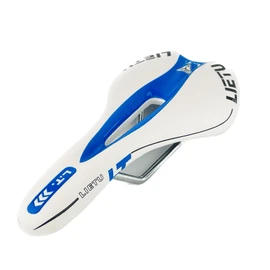 Hallenwerk White/Blue Gel Bicycle Seat Bicycle Saddle Mountain Bike Touring Saddle MTB Breathable Ergonomic