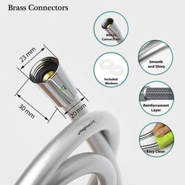 1.5m PVC Shower Hose,High-Pressure Flexible Replacement Shower Pipe Hose for All Shower Heads,Leakproof, Anti-Burst, Anti-Kink