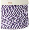 Quality Baker's Twine 100m -Violet/White Stripe 100% Cotton