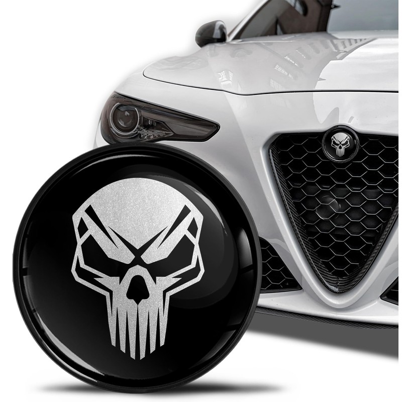 SkinoEu Compatible with Alfa Romeo Emblem Badge Bonnet/Boot 74 mm