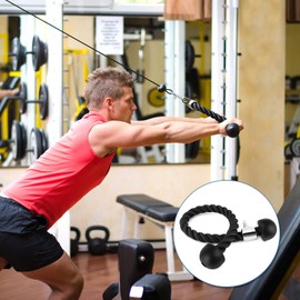 Cuerda para Tirar de Bíceps y Tríceps, Cuerda Muscular de Nailon Resistente para Entrenamiento de Fuerza, Jaulas Eléctricas, Portátil y Fácil de Almacenar, Extremos de Goma para