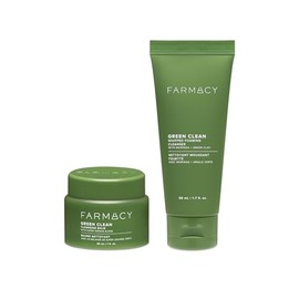 Farmacy Set De Regalo Para El Cuidado De La Piel Con Doble Limpieza Profunda: Bálsamo Limpiador Desmaquillante Green Clean Y Gel Limpiador Facial Espu