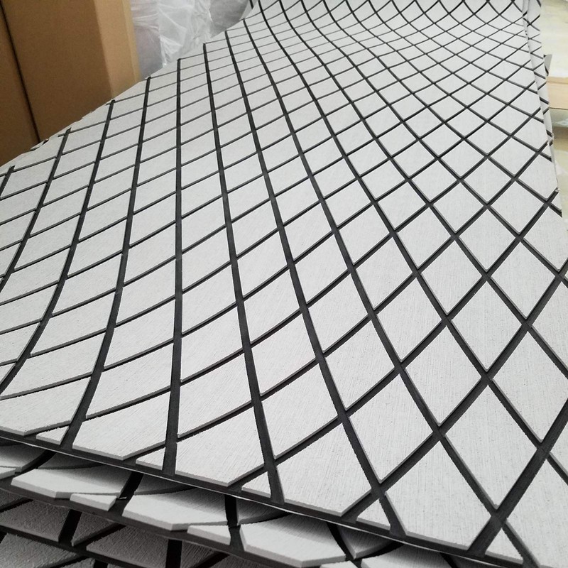 EVA Boat Flooring Carpet with Cross Groove Marine Teak decking
