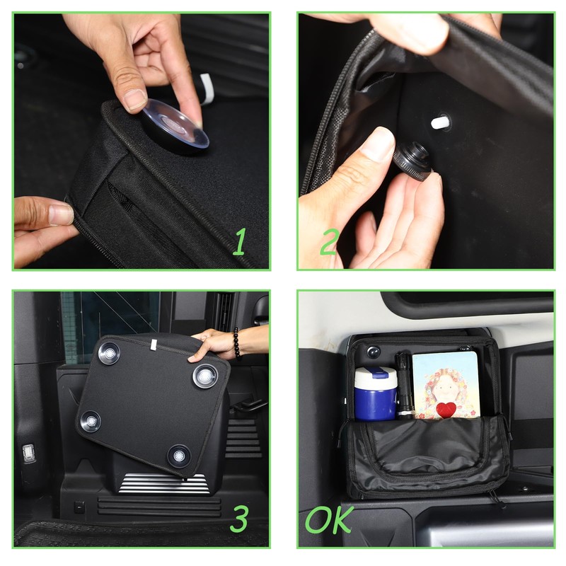 PIUGILH Trunk Side Window Organizer Storage Bag Compatible with Land