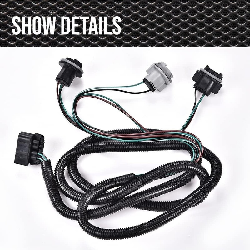CNNELL Tail Light Wiring Harness Compatible with 2007-2014 Chevy Silverado