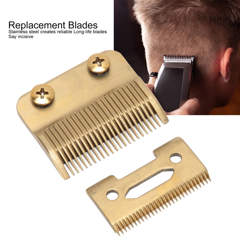 Hair Trimmer Replacement Blades Stainless Steel 2 Holes Clipper Blades