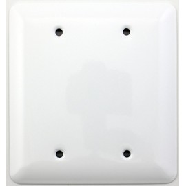 Mulberry Princess Style White 2 Gang Blank Switch Plate