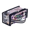 Pequeña bolsa rectangular de PVC transparente para maquillaje, organizador de