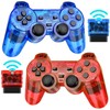 GamingBoy Wireless Controller for PS2, 2 Pack 2.4G Dual Vibration