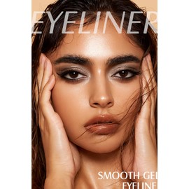 Waterproof Eyeliner Pencil, Smudge Proof Long Lasting Gel Eyeliner Pen, Highly Pigmented Kohl for Women, Perfect for Daily or Party Looks with Unique Design and Stylish (Black & Grey)