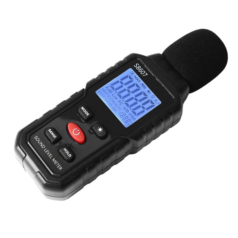 Medidor de Decibelios, Medidor de Nivel de Sonido Digital S8607