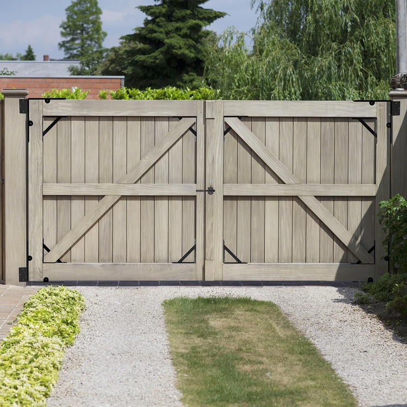 Fence Gate Kit Gate Hardware with Gate Latch for Wooden