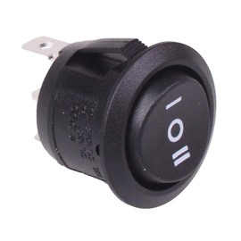 (On)-Off-(On) Momentary Round 20mm Rocker Switch 16A SPDT R13-112I-02