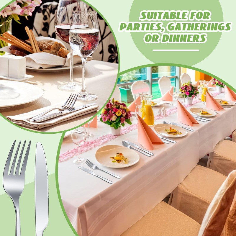 Nuenen 100 Pieces Stainless Steel forks and knives Dinner Flatware