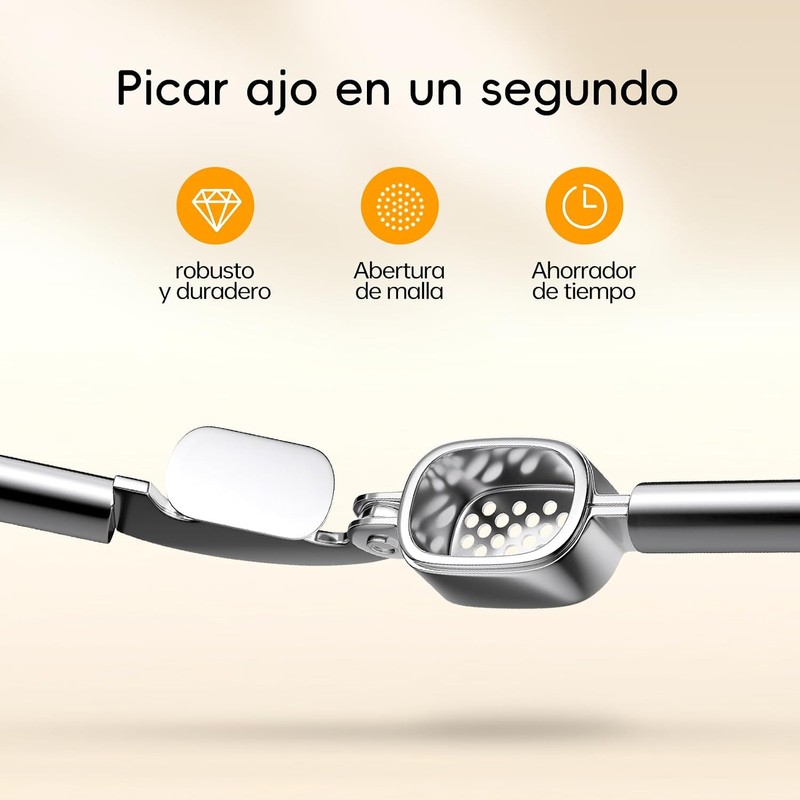 ELEVO Prensa de Ajo, Exprimidor de Ajos Profesional, Triturador de