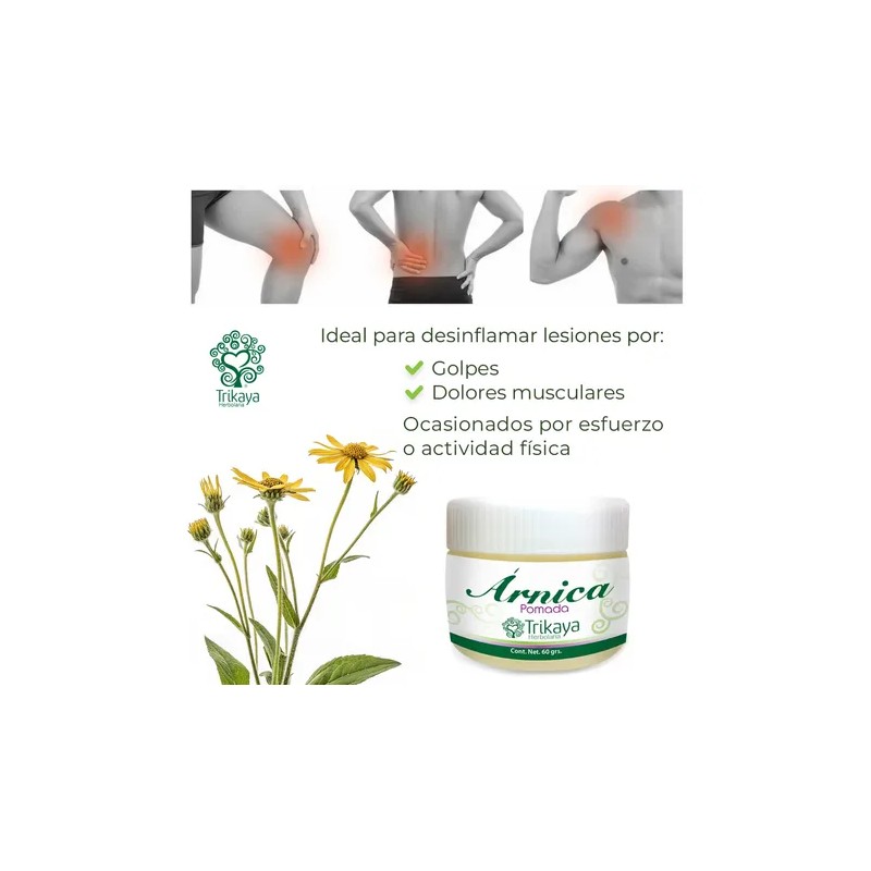 Pomada De Arnica De Trikaya Herbolaria, Golpes, Moretones