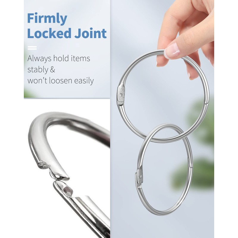 Pawfly 12 Pack Loose Leaf Binder Rings 3 Inch Smooth
