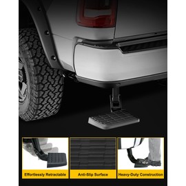 OCPTY Rear Bed Step Retractable Bumper Step Folding Truck Tailgate Step Fits 2015-2020 For F-150