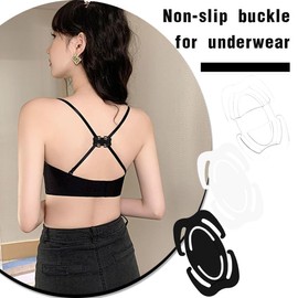 Women's Bra Strap Clip, 6-Piece Set, Non-Slip & Invisible Made of Jersey Plastic, for Attaching Bra Strap, Perfect Bra Accessories for Women