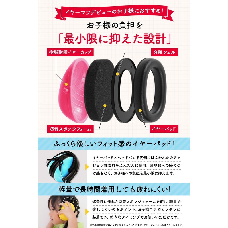 Yorkshin Earmuffs for Children, Soundproofing, Kids, Autism, Hearing Sensitivity, Live,