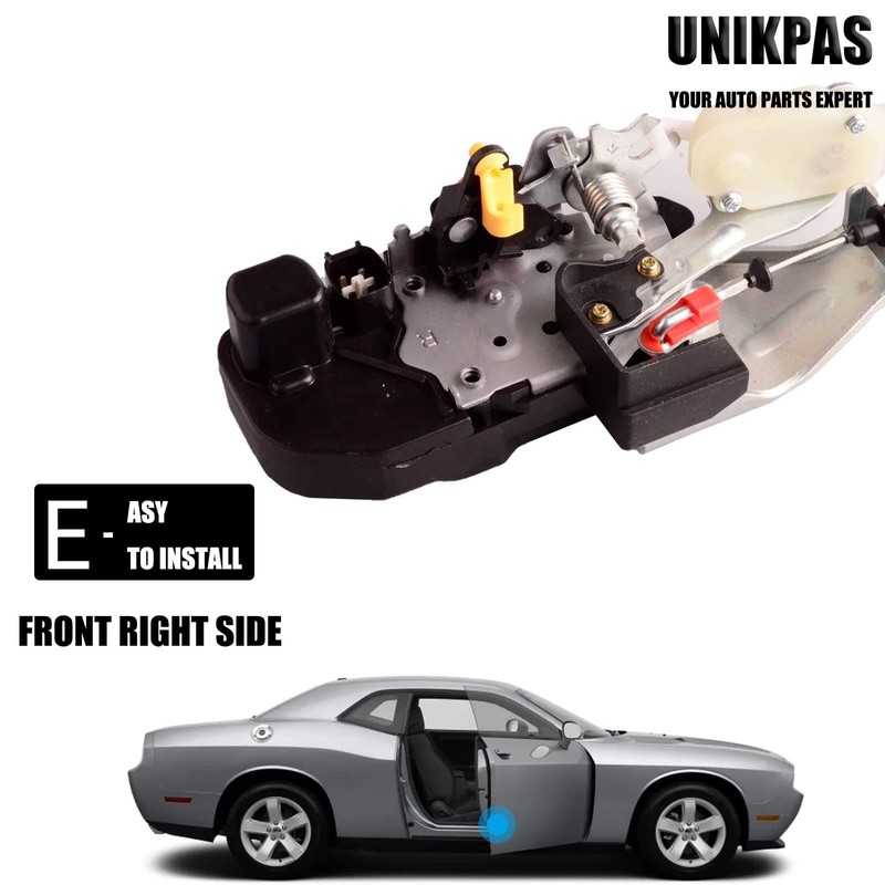Unikpas Front Right Door Latch Assembly Compatible for Dodge Challenger