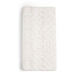 Makemake Organics Organic Changing Pad Cover GOTS Certified Organic Cotton Changing Table Cover Non Toxic Quilted Ultra Soft Girls Boys (16"x32", Herringbone)