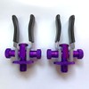 2 CARP FISHING PURPLE ALUMINIUM SPECIALIST ADJUSTABLE SUPER LITE BUTT