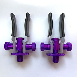 2 CARP FISHING PURPLE ALUMINIUM SPECIALIST ADJUSTABLE SUPER LITE BUTT ROD RESTS