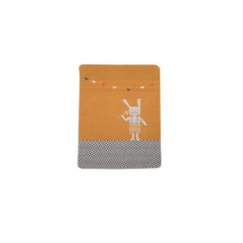 David Fussenegger Neutral Baby Blanket with Rabbit Motif Cotton 70 x 90 cm Fluffy Soft