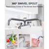 Phivan Commercial Sink Faucet 4 Inch Center Deck Mount Bar