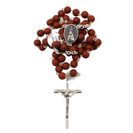Our Lady of Fatima Handmade Scented Rose Petal Rosary Beads Made in Portugal