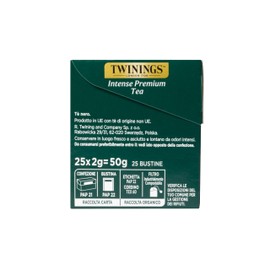 Twinings, Intense Premium Tea, Tè Nero ad Alta Intensità, Gusto Vivace e Intenso, Infusi e Tisane, 1 Confezione da 25 Filtri