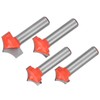 4Pcs Woodworking Router Bits Set 8 Shank SharpenNosed Engraving Machines
