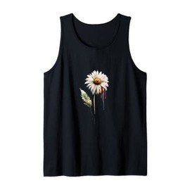 Memorial Day Veteran Wife Daisy American USA Flag 4th of Tank Top