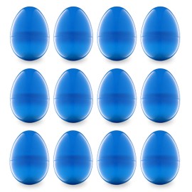 Easter Eggs 3” - Bright Fillable Easter Eggs – 12 pcs - Easter Basket Stuffers - Empty Large Enough to Hold Toy and Candy - Plastic Easter Egg Filler Bulk - Egg Hunt Kids Surprise