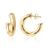 Barzel 18 Gold Plated Chunky Open Hoop Earrings for Women,
