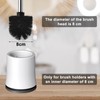 Set of 4 toilet brushes, black, high-quality toilet brush with