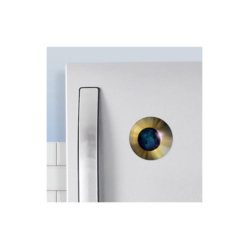 CafePress Total Solar Eclipse Magnet 2.25" Round Magnet, Refrigerator Magnet