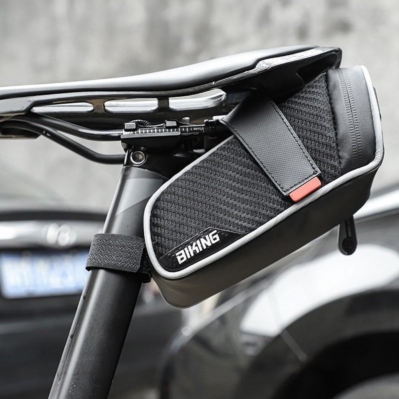 Portable PU Bicycle Saddle Bag Waterproof Large Capacity Tail Seat