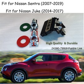 24380-79919 Fusible Link, Positive Battery Terminal and M8 Nuts, Fit for Nissan Sentra (2007–2019), Juke (2014–2017), 200SX – 5-Pole 225Amp Alternator Main Fuse 956-451 956451