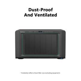 ADJNPCY Dust Filter for Synology NAS DS1621+ DS1621xs+ Dustproof PVC Cover - Black