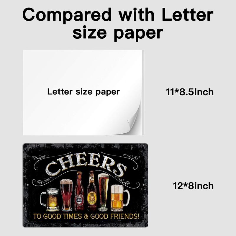 Putuo Decor Cheers Metal Tin Sign, Bar Signs For Home